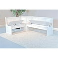 thumbnail image 3 of Kingfisher Lane Farmhouse Wood Breakfast Nook Set in Marble White, 3 of 12