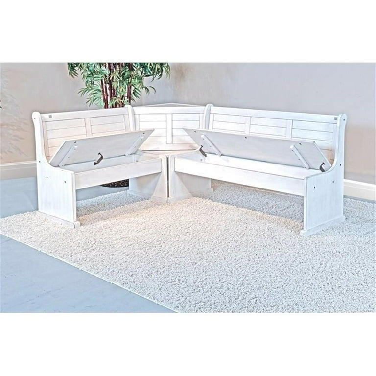 Sunny Designs 0113MW Bayside Marble White Breakfast Nook Set