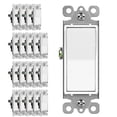 thumbnail image 1 of (Paquete de 20) Cml interruptor de luz de pared basculante decorativo de 3 vías interruptor de encendido/apagado de un solo polo o de tres vías 15A 120/277V blanco, 1 of 1