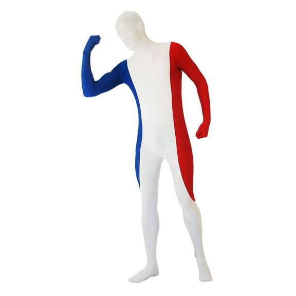 AltSkin Full Body Spandex World Cup Zentai Suit - France Flag Design - Bodysuit Costume (X-Small (5'5" - 5'7"))