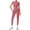Hot Pink, variant on Clossjun Womens Two Piece Workout Sets Slim Fit Short Sleeve Shirt High Waist Leggings Yoga Outfits Matching Gym Suits