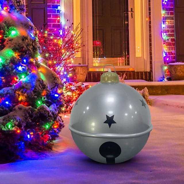 Inflatable Christmas Ball Ornament | 60cm PVC Hanging Decoration for Tree or Yard | Weather-Resistant, Easy Setup, Reusable