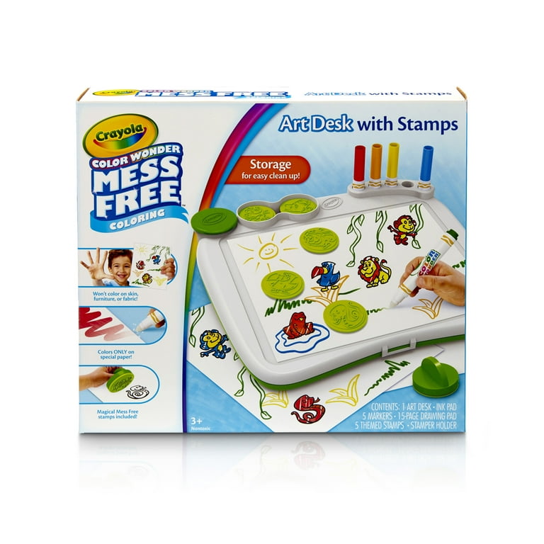 Crayola Color Wonder Mess Free Art Desk with Stamps Gift for Kids Walmart