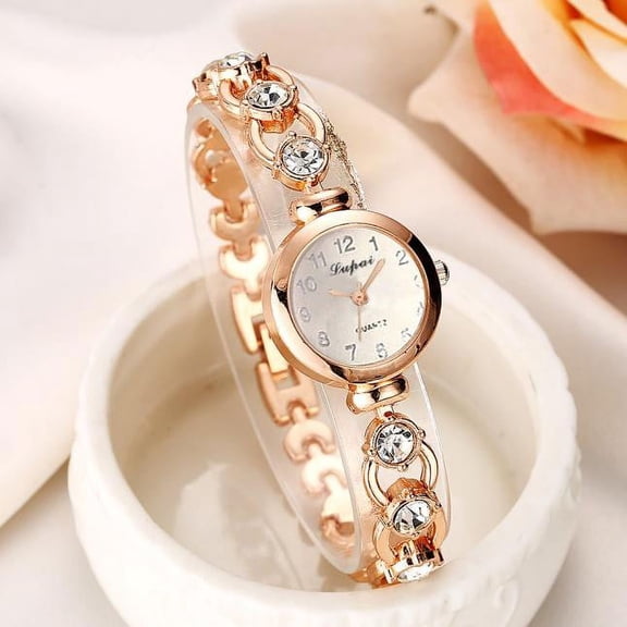 Resicozy Women Watches Fashion Ladies Wrist Watch Female Dressy Watch Thin Watch Band Gold#1