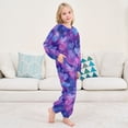 thumbnail image 6 of Fluffy Pajamas Set Fuzzy Winter Warm Pj Sets Pullover Tops and Long Pants Indigo and Violet Hearts X-Large, 6 of 8