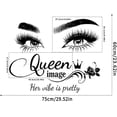 thumbnail image 3 of Farcauo Eyelash Wall Decals Stickers for Bedroom Queen Eye Quotes Wall Décor Wall Murals for Living Room Lash Room Decor Wall Decor Stickers Murals 3D DIY Wall Art Decorations Peel and Stick, 3 of 6
