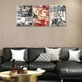 thumbnail image 4 of Hieng Retro Fashion Wall Art New York Collage Poster Canvas Print Set of 3 90s Luxury Vintage Leopard shuffle Painting Artwork Girl Magazine Picture Dorm Decor Living Room Bedroom Bathroom, 4 of 6