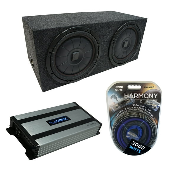 Car Stereo Rearfire Sealed Dual 12 Kicker CompVT CVT12 Sub Box HA-A800.1