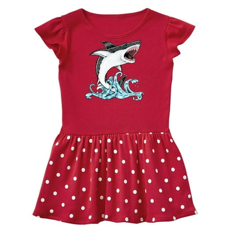 

Inktastic Great White Shark Jumping Gift Toddler Girl Dress