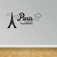 thumbnail image 1 of Paris Eiffel Tower Ooh La La Wall Decal Decor France Love Hearts Sticker PC418-L, 1 of 5