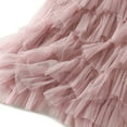 thumbnail image 6 of PMVFHDE Womens High Waist Mesh Ruffle Long Skirts For Women Calf Length Chiffon Pleated A Line Tutu Maxi Skirts For Women Pink, 6 of 8