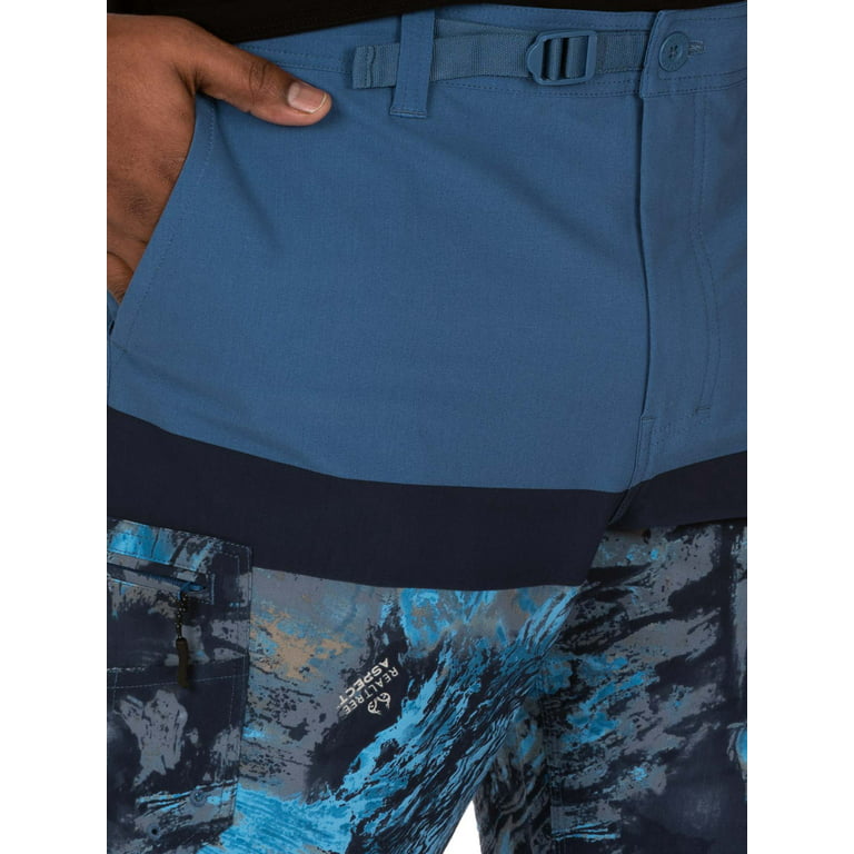 Huk Fishing Shorts Adult Medium Black Cargo Zip Pockets Stretch Outdoor Mens