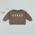 thumbnail image 3 of Kid Girls Boys Sweatshirts  Collar Pullover Long Sleeve Letters Printed Pattern Top, 3 of 10