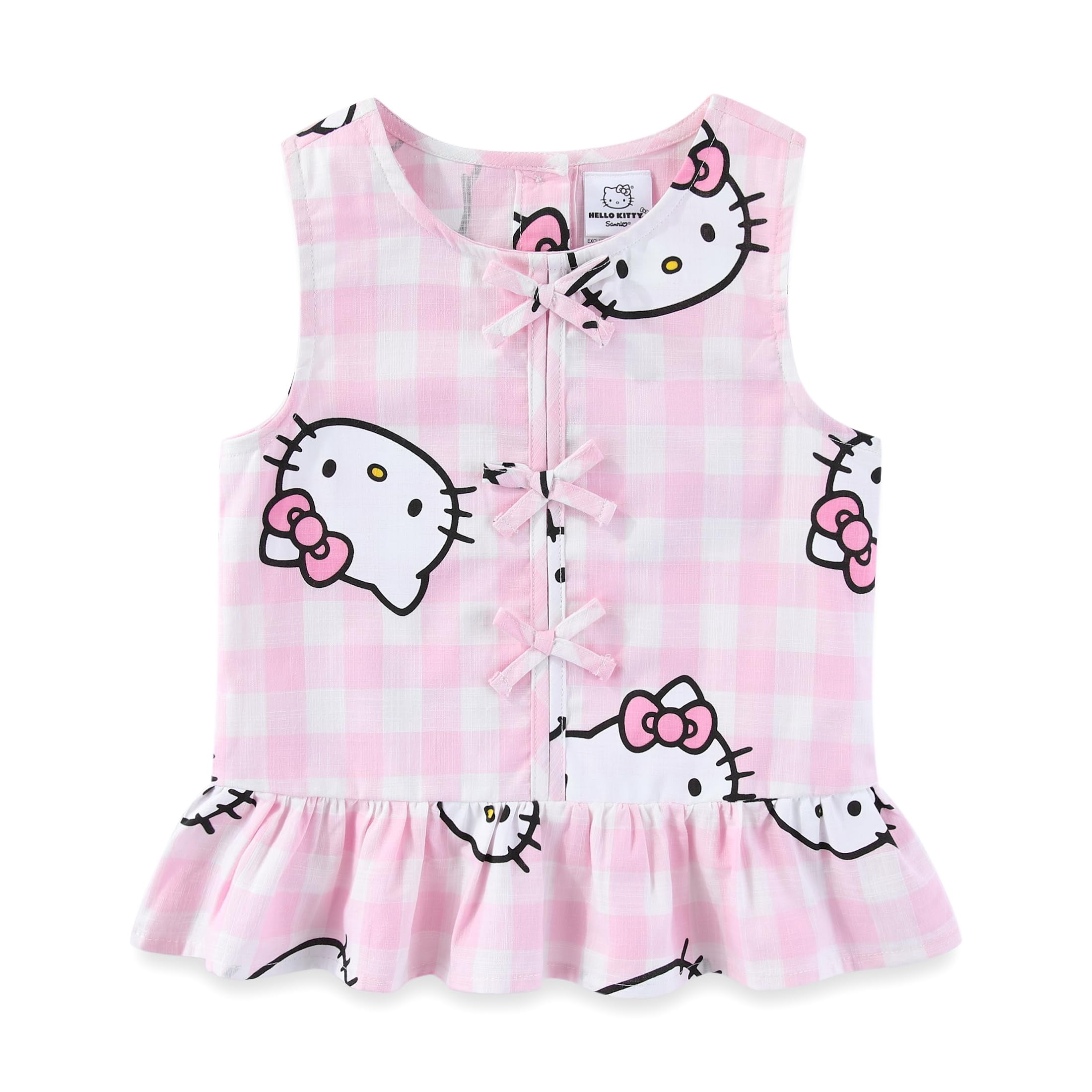 Hello Kitty Gingham Top and Pants Set (Girls), 2 Piece Set, Sizes 4-10