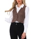 thumbnail image 1 of CHALECO Vintage a Cuadros INSPIRE CHIC para Mujer, Cuello en V, de Un Solo Botón, Sin Mangas, Espalda Racer, Talla XL, Rosa Oscuro, 1 of 6