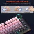 thumbnail image 5 of L400 75% Wireless Gaming Keyboard, Bluetooth & 2.4G Dual Mode, Quiet Mechanical Feel, RGB Backlit, Volume Knob, Long Battery Life, 24-Key Anti-Ghosting for PC/Mac (Black), 5 of 9