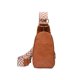 thumbnail image 3 of Bolsa Riñonera de moda para mujer, bandolera de cuero bohemio, cremallera informal (marrón) Likrtyny Para Estrenar, 3 of 8