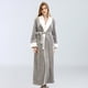 thumbnail image 2 of Unisex Long Toba Albornoz Salón Invierno Otoño Casual Casual Camino Campo de dormir Ropa de dormir Piel transpirable Elástico Casa de la Casa Grey XL Eigraketly HA011311-09, 2 of 7