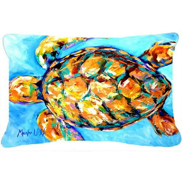 12 x 16 In. Sand Dance Turtle Indoor & Outdoor Fabric Decorative Pillow