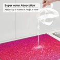 thumbnail image 5 of Honeii Light Purple Glitter Print Kitchen Drying Mat Coffee Bar Mat Hide Stain Coffee Maker Mat for Countertops Coffee Pot Dish Drying Mat, 5 of 7