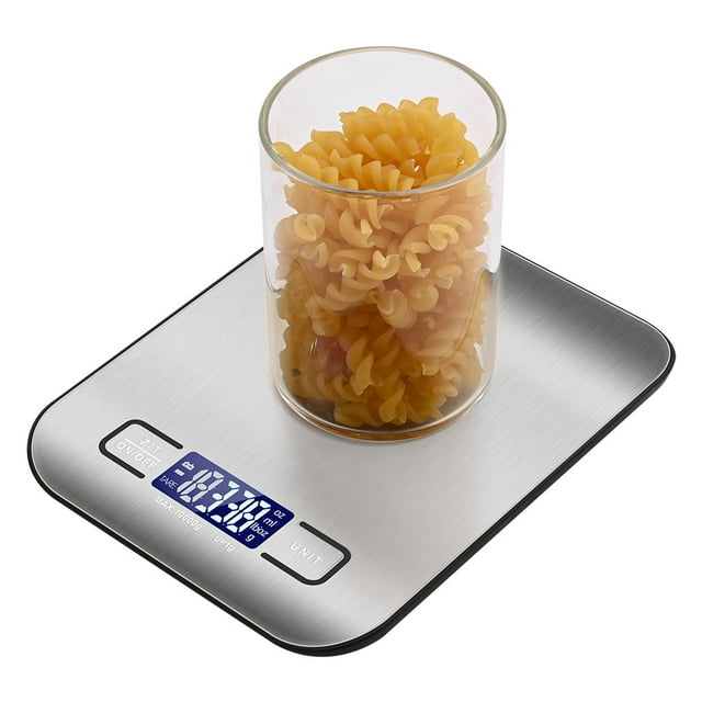 Kitchen Scale Digital Food Scale 22Lbs Baking Gram Scale in Ultra Refined Stainless Steel(4 Units: g/lb/oz/ml)