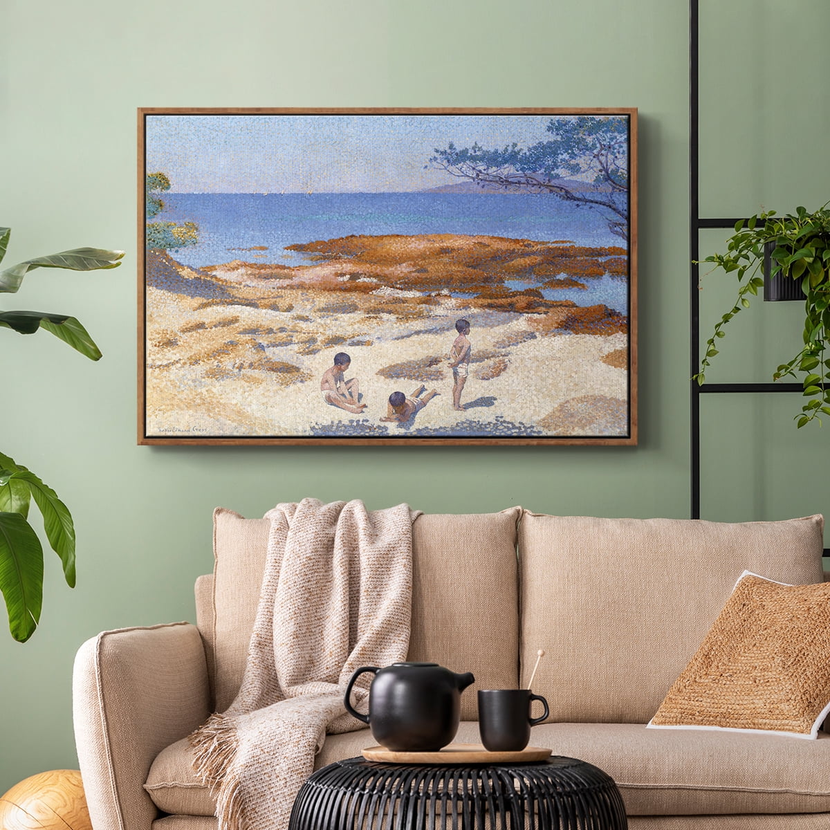 Vintage Landscape-CXXII By Wexford Home Framed in Walnut Wood Gallery Wrapped Canvas 17 in. x 25 in.