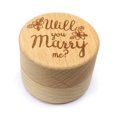 thumbnail image 3 of Rustic Wedding Wood Ring Holder Wedding Ring Bearer Box Engagement Engraving Wooden Rings Box, 3 of 6