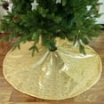 thumbnail image 6 of Hvmvliv 35in Christmas Tree Skirt Sequin Xmas Xmas Tree Skirt Glitter Tree Base Cover Pad Christmas Decoration Indoor Gold, 6 of 6