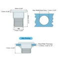 thumbnail image 2 of Unique Bargains M8 Half Hex Body Rivet Nuts, 60 Pack 304 Stainless Steel Flat Head Threaded Insert Nuts, 2 of 5