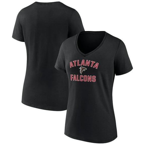 Women's Black Atlanta Falcons Victory Arch Team V-Neck T-Shirt