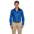 thumbnail image 1 of The Harriton Ladies Long Sleeve Oxford Shirt with Stain-Release - FRENCH BLUE - 4XL, 1 of 2