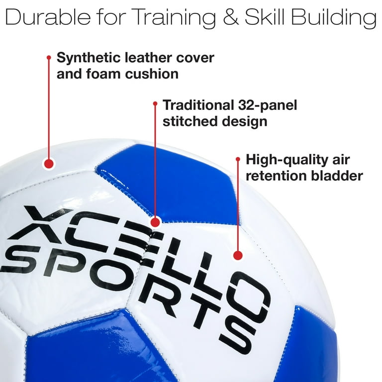 Xcello Sports Soccer Ball Size 5, Bright Assorted Youth & Kids