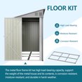 thumbnail image 3 of taoruifang 4'x10' Grey Lean-To Metal Storage Shed with Floor Kit, 2 Windows & Reversible Lockable Door for Garden Bike Tool Storage, 3 of 18