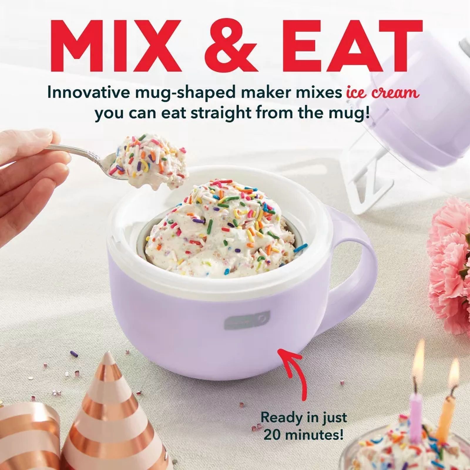 Electric Ice Cream Maker Multi-Purpose Soft Serve Ice Cream Machine