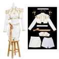 thumbnail image 1 of Moonsky Disfraz de de K pop para mujer, disfraz de Huntrix Mira, traje de anime estilo 3D, divertido conjunto completo de chaqueta y pantalones cortos de Halloween ideal para fans.Blanca-XS, 1 of 6