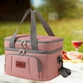 thumbnail image 4 of Refrigerador reutilizable aislado Sharpla Bolsa de comida impermeable portátil Rosa, 4 of 8