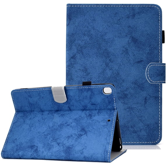 Allytech Cover for Apple iPad 10.2" 7th Generation, Slim Fit Lightweight Shockproof Folio Flip Multi Angle Stand Auto Wake Sleep Smart Cover Case for Apple iPad 7th Generation 2019, Blue