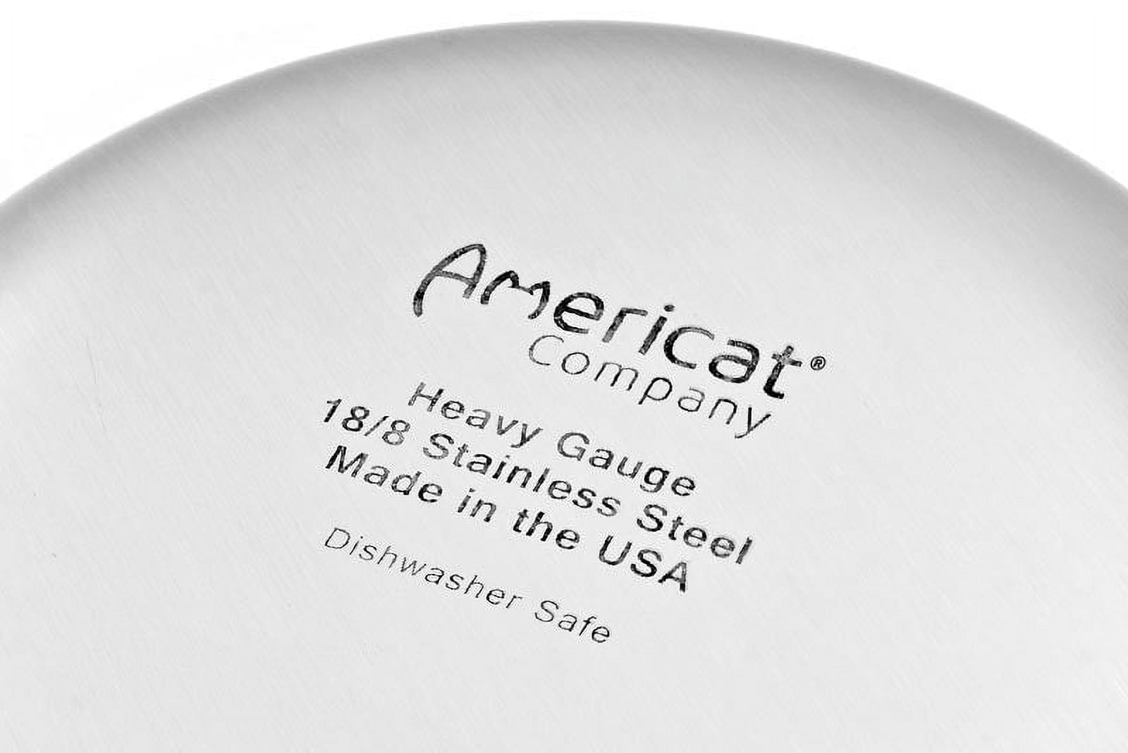 Raised Cat Bowl Stand for Food & Water by Americat – Made in USA – Stainless Steel, Spill-Proof Elevated Feeder, Dishwasher Safe, Human Grade, Whisker Friendly