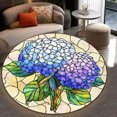 thumbnail image 4 of Round Area Rug, Flower 3 Non-Slip Floor Mat, Soft Washable Carpet for Living Room Bedroom Decor 24 Inch, 4 of 6