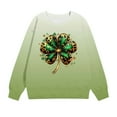 thumbnail image 4 of GA WEIHUA Girl Boy Toddler St. Patrick's Day Shirt Cute Clover Print Crew Neck Long Sleeve Sweatshirt Casual Irish Shamrock Pullover Tops(Multicolor,5 Years), 4 of 5