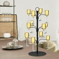 thumbnail image 3 of 3 Tier-12 Holders Drink Tower,Cocktail Tree Stand for Drinks,Champagne,Wine Glasses Holder for Martini, Margarita Cups,Black, 3 of 9