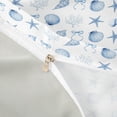 thumbnail image 4 of jejeloiu Watercolor Seashell Twin Duvet Cover For Girls,Starfish Bow Print Twin Bedding,Blue White,Light Gray Reversible,2 Pieces,1 Duvet Cover and 1 Pillowcase, 4 of 6