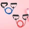 thumbnail image 3 of 2pcs Outdoor Yoga Elastic Fitness Exercise Pull Rope Exercise Resistance Bands Workout Bands with Handle(5x9 Blue,6x10 Red), 3 of 8