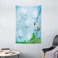 thumbnail image 1 of Kids Tapestry, Boys Girls Nursery Theme with Balloons Clouds and Stars on the Hillls Cartoon Design, Wall Hanging for Bedroom Living Room Dorm Decor, 40W X 60L Inches, Multicolor, by Ambesonne, 1 of 2