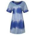 thumbnail image 5 of Pntutb Women's Plus Size Tops Tie-Dye Print Short Sleeve V-Neck Blouse Pleated Hem Shirt, 5 of 6