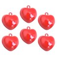 thumbnail image 4 of 6Pcs Adorable Red Heart Shape Bells DIY Pendants Accessory Jewelry Charms, 4 of 8