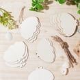 thumbnail image 6 of 1Set 20PCS Shell Wooden Cutout Unfinished Blank Wood Hanging Slices Ornaments Sets with Hole Ropes Pendants for DIY Crafts Wedding Christmas Birthday Themed Party Decoration Painting Arts DIY, 6 of 6