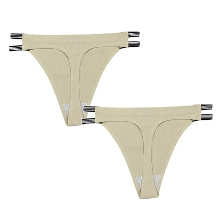 

Womens Underwear Brief Medium Waist Ice Silk Traceless Thread Cotton Crotch High Split Elastic Panties2PC