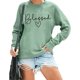 thumbnail image 1 of Sudadera UNIQUEONE Blessed para mujer con estampado de letras, 1 of 6