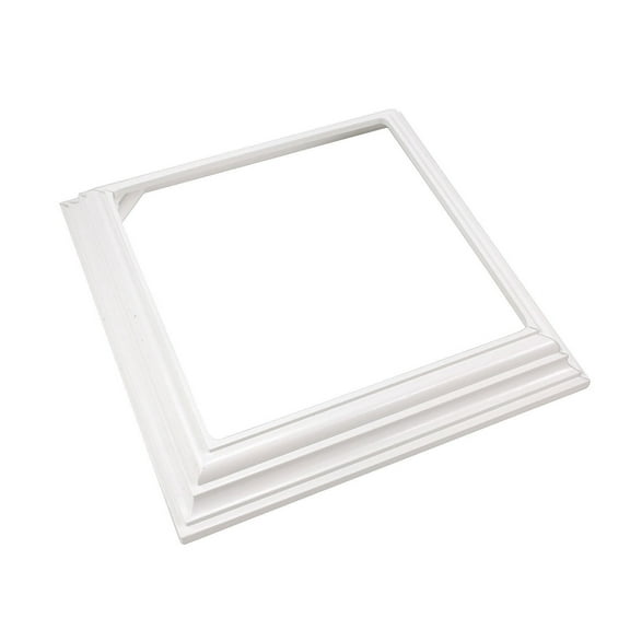 Plum Fittings 5 Inch x 5" Inch White Traditional Vinyl Post Skirt | Vinyl Post Trim | Two-Piece | Railing (Single Skirt)